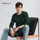 GANT/甘特【絞絞者】25年秋冬男士純棉絞花針織衫復古學(xué)院風(fēng)長(cháng)袖針織 374-墨松綠【圓領(lǐng)】 XL