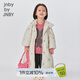 jnby by JNBY江南布衣童裝冬裝男女童長款羽絨服連帽刺繡圖案兒童1N0C13601 056冷灰白 110 cm