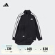 adidas男女大童休閑舒適長(zhǎng)袖套裝兒童新款阿迪達(dá)斯官方輕運(yùn)動(dòng) 黑色/白色   164