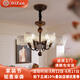 帝贊臥室吊燈中古風(fēng)2025年新款設(shè)計(jì)師美式復(fù)古餐廳法式房間主臥燈具 【6頭】咖色-52CM-三色光