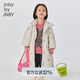 jnby by JNBY江南布衣童裝冬裝男女童長(cháng)款羽絨服連帽刺繡圖案兒童1N0C13601 056冷灰白 110 cm