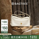 BAGTREE【明星同款】包包樹奶盒包植鞣牛皮單肩斜挎枕頭hobo女包七夕禮物 中號-皎月白 高級小眾