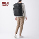 無印良品（MUJI） 寬口雙肩包 EFA41A1A 背包 書包大容量電腦包 黑色 NONE