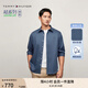 TOMMY HILFIGER【輕系列免燙】春夏季男裝肌理商務(wù)休閑純色條紋長袖襯衣襯衫男 【凈色】-深藍(lán)色DBZ M （推薦：135-150斤）