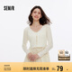森馬（Semir）針織開衫女短款蕾絲V領(lǐng)夏季2025溫柔蝴蝶結(jié)修身上衣109325106001