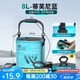 沃鼎可折疊打水桶戶外帶蓋釣魚大號(hào)魚箱多功能水桶裝魚野釣活魚桶 8L藍(lán)色方桶-可折疊可活魚