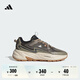 adidas「波波鞋」OZWAVE SURGE 2.0緩震回彈老爹鞋阿迪達(dá)斯輕運(yùn)動(dòng)   土棕褐/亮金屬鐵灰/黑色   42