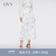 OVV【星辰印花系列】2024春夏新款女裝A字休閑中長(zhǎng)半身裙 象牙白22 M