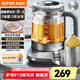 蘇泊爾（SUPOR）有鈦養(yǎng)生壺 新款茶壺316L不銹鋼恒溫壺煮茶器純鈦發(fā)熱底盤玻璃面板燒水壺1.5L大容量多段保溫 SW-15YJ55 1.5L