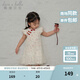 戴維貝拉（DAVE＆BELLA）2025夏裝新款國風(fēng)女童連衣裙小童旗袍裙抗菌女寶寶童裙兒童裙子 花朵印花【現(xiàn)貨】 120 cm（建議身高110-120cm）