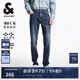 杰克·瓊斯（JACK&JONES）男裝春夏款男士牛仔褲貓須修身logo皮標(biāo)百搭潮流長(zhǎng)褲男224332016 中牛仔藍(lán)E41 中牛仔藍(lán)E41 34 180 W34/L32