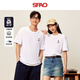 SPAO100%純棉短袖T恤男女2025夏季新款舒適親膚上衣SPDX25SD01XY 白/象牙熊-貼布繡 L