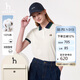 哈吉斯（HAZZYS）女裝25夏撞色短袖POLO衫ASTSE0CBX06 米黃色OW XL(170/92A42)