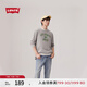 Levi's李維斯男士美式休閑校園風(fēng)復(fù)古印花純棉寬松套頭長(zhǎng)袖T恤 灰色 16139-0227 XL