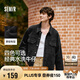 森馬（Semir）森柔牛仔|夾克男牛仔外套秋季寬松翻領(lǐng)上衣街頭潮流103524108101