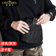 歐迪鳥（ODYBIRD）斜挎包男帆布單肩包輕便防水尼龍包手機(jī)包潮流簡約隨身男士背包 黑色-8英寸 小包 16.5*6*22cm