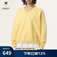 FILA 斐樂官方女子編織衫2025夏新款網(wǎng)球運動簡約寬松V領(lǐng)套頭毛衣 黃色-YE XS 155/76A/XS