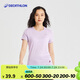 迪卡儂運(yùn)動(dòng)戶外速干衣女健身跑步短袖QUMM女款-淺紫色L-2497698