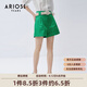 艾諾絲雅詩商場(chǎng)同款夏季新品時(shí)尚高腰系帶純棉休閑短褲女20513082 仙蹤綠 S