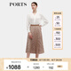 PORTS寶姿秋冬新款女裝優(yōu)雅印花中長(zhǎng)裙半身裙ALD9S004QPP019 BLACK M (6)