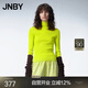 JNBY/江南布衣秋冬綿羊毛針織衫修身套頭高領(lǐng)打底衫5N0312060 785/熒光黃 XL