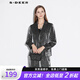 S.DEER圣迪奧女裝平駁領(lǐng)開襟拼接薄款西裝外套S21362227 德國灰/87 S 160