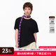 幻走（MOVEUP）2025夏季新款.FUN系列U型領不規(guī)則下擺短款T恤女 夜黑 M
