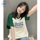 JEANSWEST CLUB真維斯短袖t恤女2025新款純棉寬松體恤夏季百搭插肩袖女士上衣ins