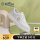 金利來(lái)（Goldlion）男鞋25年新款皮面運(yùn)動(dòng)鞋厚底增高百搭小白鞋G500510216BBE白色40