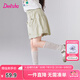 笛莎（DEESHA）童裝兒童女童休閑褲子2025夏季新款中大童甜美花苞短褲 綠色 130