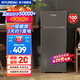 HYUNDAI（韓國現(xiàn)代） 小冰箱 冰箱小型雙開門 迷你雙門家用宿舍租房冷藏冷凍電冰箱節(jié)能省電 100L灰【租房神器+行業(yè)熱賣】