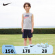NIKE 耐克小童裝男童背心短褲2件套夏季兒童無袖T恤短褲運動套裝