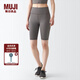 無印良品（MUJI）Walker 女式 易干 半長收腿褲 BIG04A3S 打底褲 中灰色 M