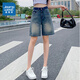 真維斯女裝牛仔短褲 2025夏季新品 復(fù)古水洗設(shè)計(jì)感寬松牛仔褲K2 中黃色8420 XL 165/78A
