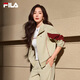 FILA 楊冪同款|斐樂(lè )官方時(shí)尚女裝針織長(cháng)袖外套2025秋新款休閑寬松上衣 潮汐泡沫灰-GY S 160/80A/S