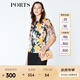 PORTS寶姿 新品 女裝荷葉邊印花上衣LN8B039HPT023 粉色印花 XS (2)