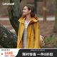 LAFUMA樂飛葉戶外沖鋒衣女 防水透濕II級風衣連帽夾克外套 LFJA4CS62 土黃色GY 165/84A（38）