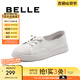 百麗（Belle）舒適休閑小白鞋女護(hù)士鞋商場(chǎng)同開車便鞋B4J1DCA4預(yù)售 白色 37 (235mm)