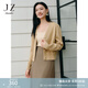 玖姿·安娜蔻簡(jiǎn)雅百搭寬松落肩紐扣短款開(kāi)衫毛衫女2024春款 卡其 M