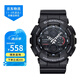 卡西歐（CASIO） 手表g-shock雙顯大表盤石英腕表學生防水防震多功能時尚運動男表 潮流酷黑 GA-140-1A1