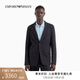 EMPORIO ARMANI/阿瑪尼官方旗艦男士華夫格單排扣都市休閑西裝外套 UB118-海軍藍色 48 (M) (推薦：135-150斤)