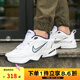 NIKE耐克男鞋AIR MONARCH IV新款厚底網(wǎng)面透氣休閑運(yùn)動(dòng)增高鞋老爹鞋 白/金屬銀 415445-102 40