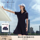 TOMMY HILFIGER【萊賽爾微彈】夏季女休閑通勤V領(lǐng)顯瘦針織POLO連衣裙42535 藏青色DW5 M