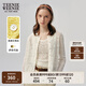 Teenie Weenie小熊女裝2025夏新款松弛感清時尚花邊針織開衫空調(diào)衫 象牙白 XL