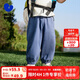 迷你巴拉男女童寶寶褲子夏季涼感抗菌寬松長褲網(wǎng)眼透氣輕薄柔軟防蚊褲