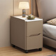 滑輪超窄實(shí)木床頭柜簡(jiǎn)約現代迷你巖板床邊柜可移動(dòng)帶滾輪臥室邊柜 卡其【實(shí)木框架】 正面25*側面40*高度50