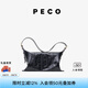 PECO929枕頭包單肩真皮通勤斜挎大容量質(zhì)感通勤包七夕情人節(jié)七夕禮物 經(jīng)典黑頭層熔巖油蠟牛皮現(xiàn)貨