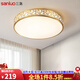 三洛（SANLUO）北歐全銅吸頂燈led臥室主燈現(xiàn)代簡(jiǎn)約創(chuàng)意鳥(niǎo)巢書(shū)房?jī)和块g燈具 鳥(niǎo)巢-圓形40cm-36W三色光