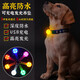 星舵高亮USB充電寵物發(fā)光吊墜夜間狗狗防丟飾品LED發(fā)光狗牌戶外警示燈 橙色充電款