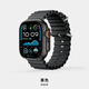 IFACE MALL蘋(píng)果手表表帶 2025新款適用apple watch ultra2海洋硅膠雙扣回環(huán)表帶iwatch S10/9/8/7/6/se表腕帶 黑色-海洋表帶 | 彈力鈦色扣 46mm表盤(pán)【適用新品10代iwatch】